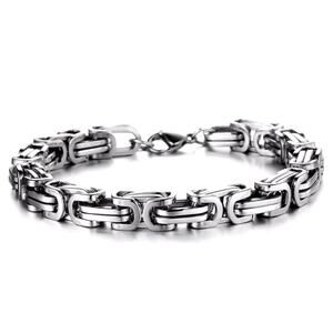 Unisex Classic Box Chain Bracelet Silver on Silver